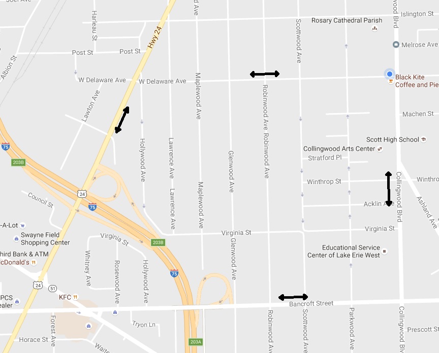 rosary cathedral road map